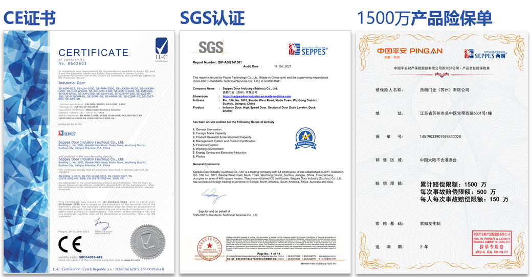 CE+SGS+1500萬(wàn)保險(xiǎn)